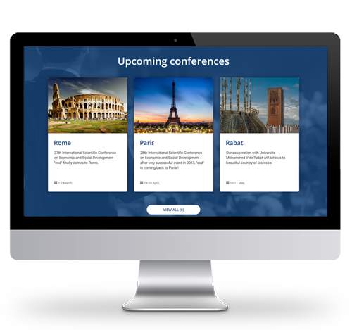 ESD, Internetional Conferences on Economic and Social Development website